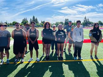 Track athletes posing for picture