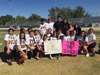 Powderpuff football players