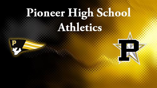 Pioneer High School Athletics with the Patriot logo and Patriot P 